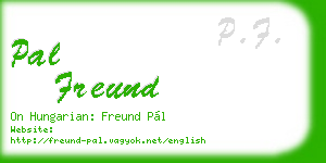 pal freund business card
